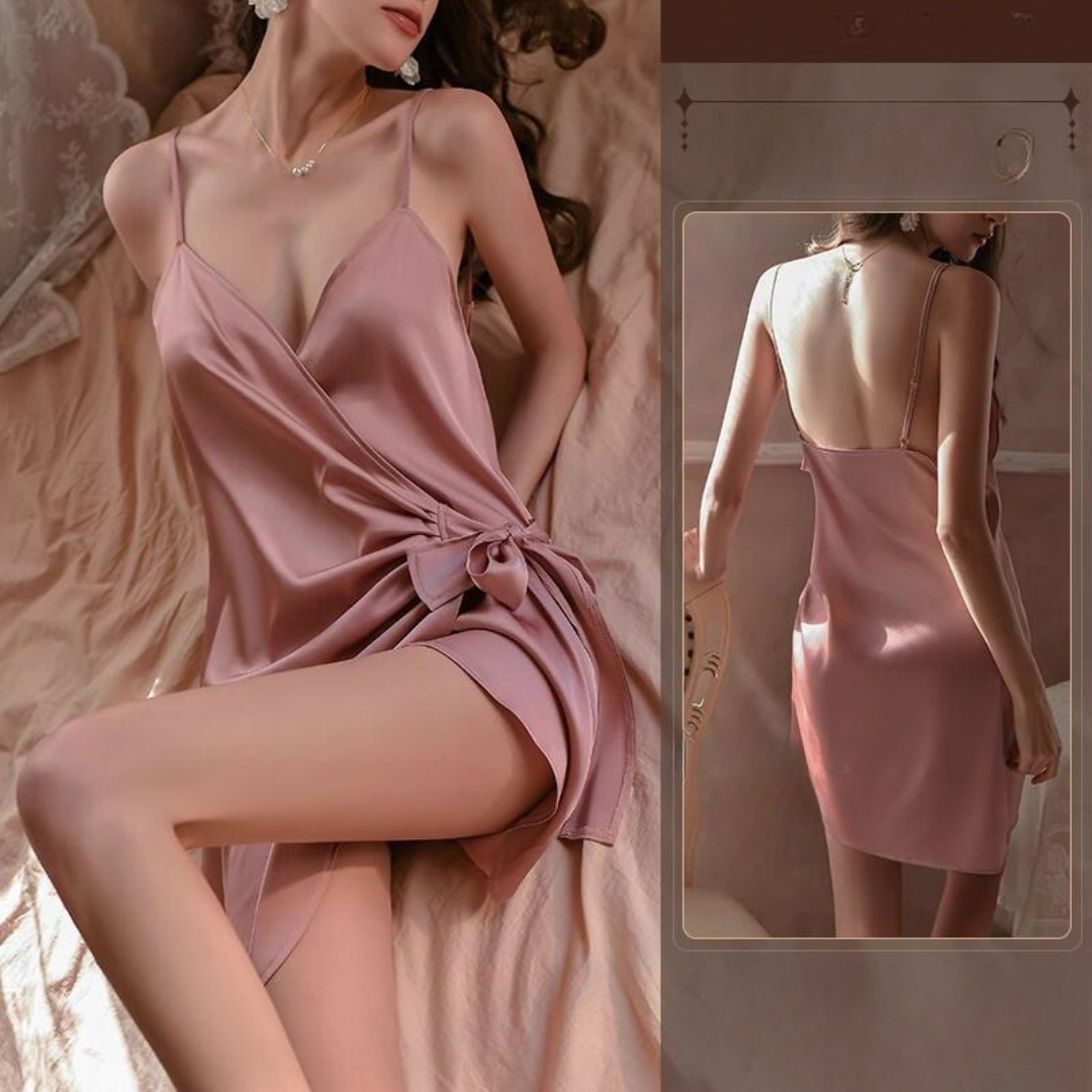 Women's Sexy Thin  Ice Silk Sleep Dress High-End Feeling